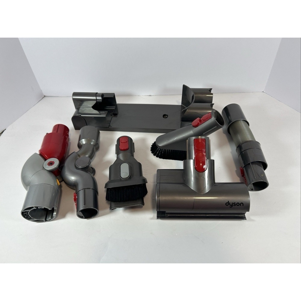 Dyson Vacuum Cleaner 6 Tool Lot & Wall Dock For V7, V8 Accessories